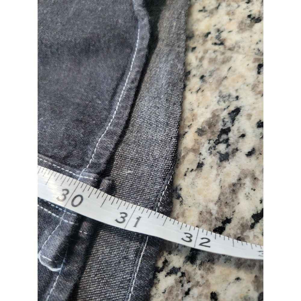 Levi's Shirt Men's L Black Denim Jean‎ Buckle Button Up Long Sleeve Oversized - Picture 5 of 6